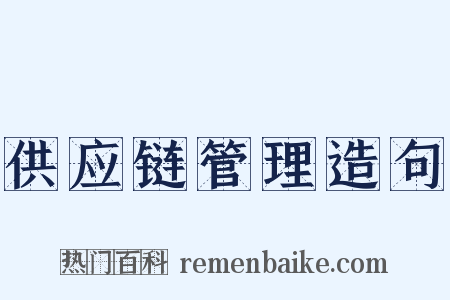 供应链管理造句是什么意思的图片